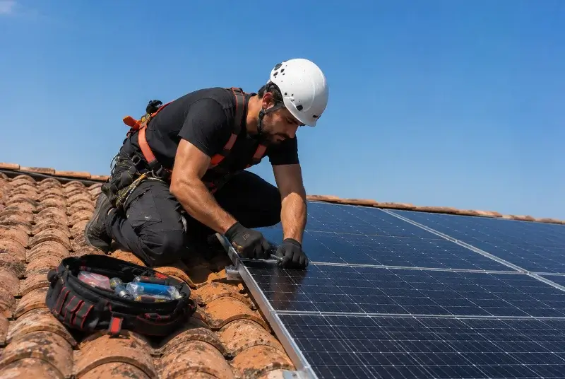 Maintenance et monitoring de panneaux solaires à Villelongue-dels-Monts